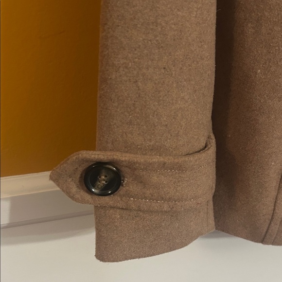 Tan Double-Breasted Pea Coat - Picture 7 of 9